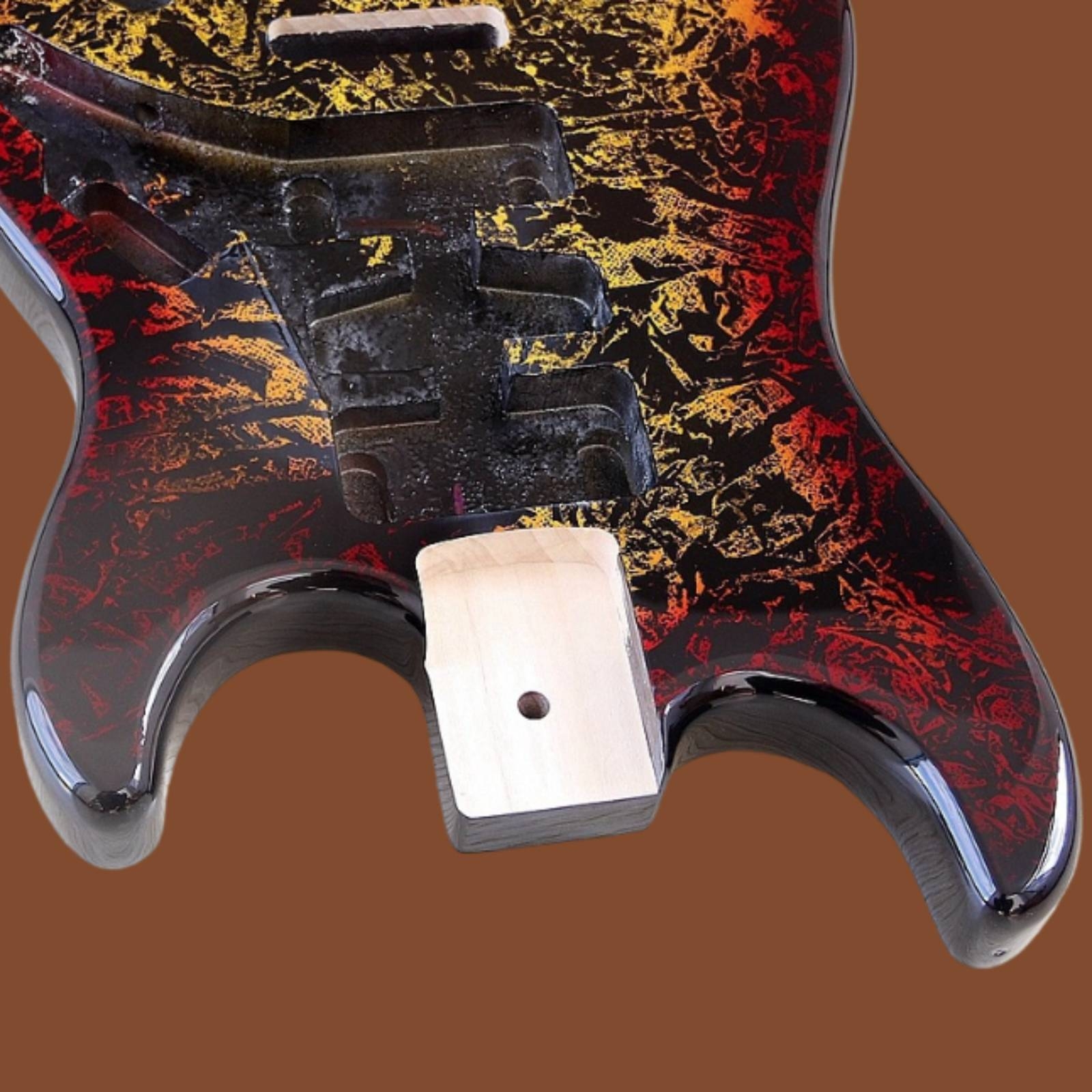 Musical Instrument Diy - Electric Guitar Body Routed Cavities Unfinished