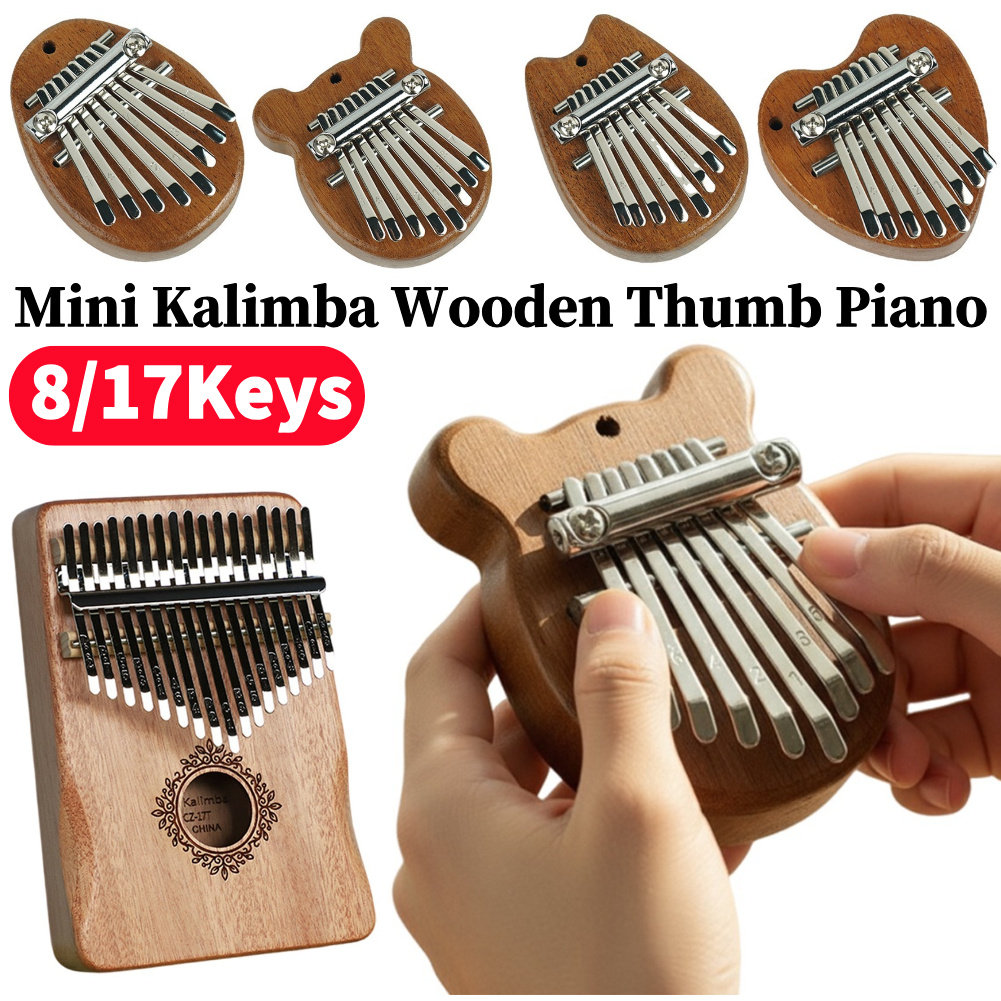 Musical Instrument Marimba - 8/17Keys Mini Wooden Kalimba High Quality