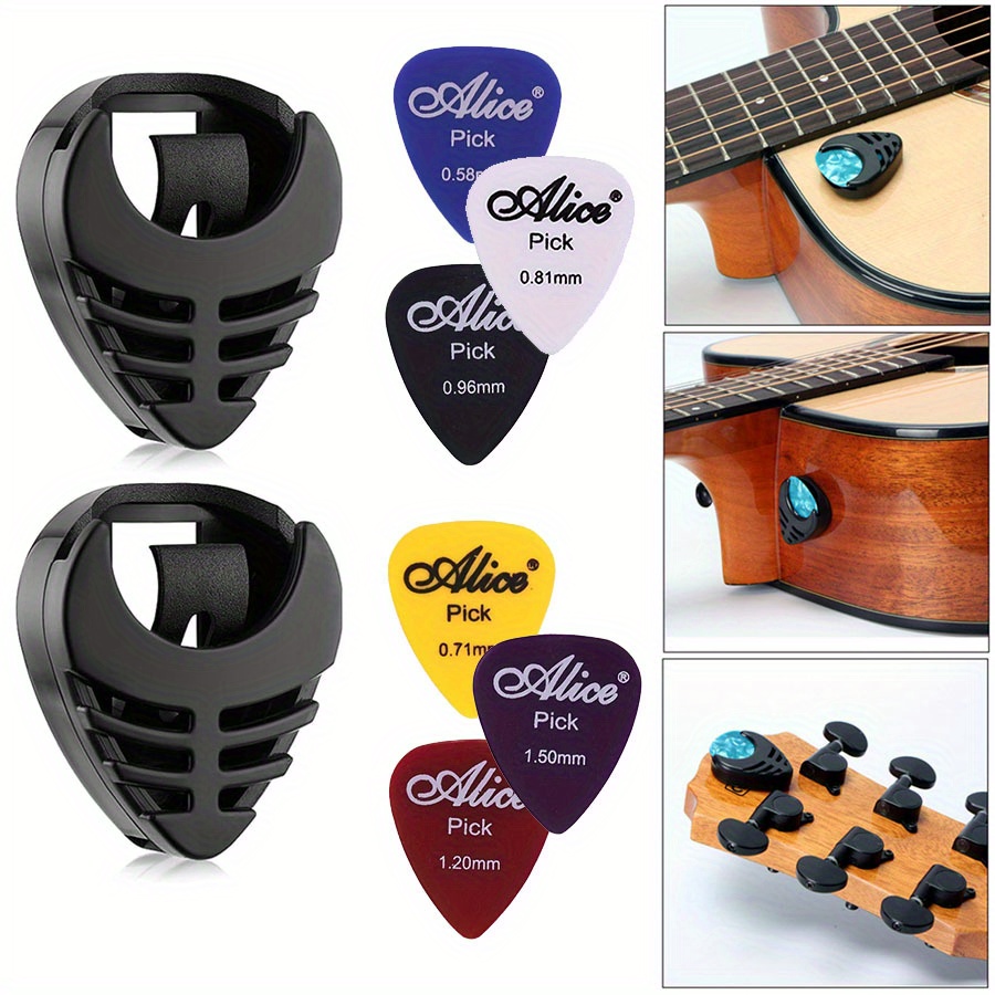 Musical Instrument Organ - 8pcs/set Colorful Adhesive Guitar Pick Holders