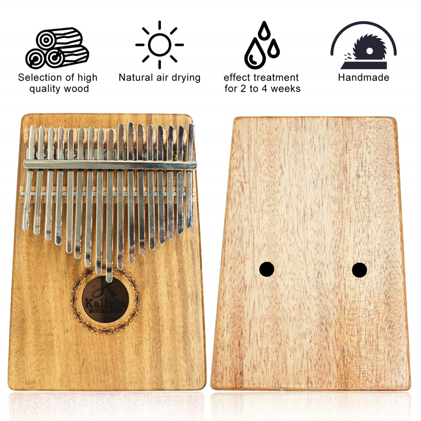 JDR 17 Key Finger Kalimba Maho - Musical Instrument Marimba recensione e prezzo