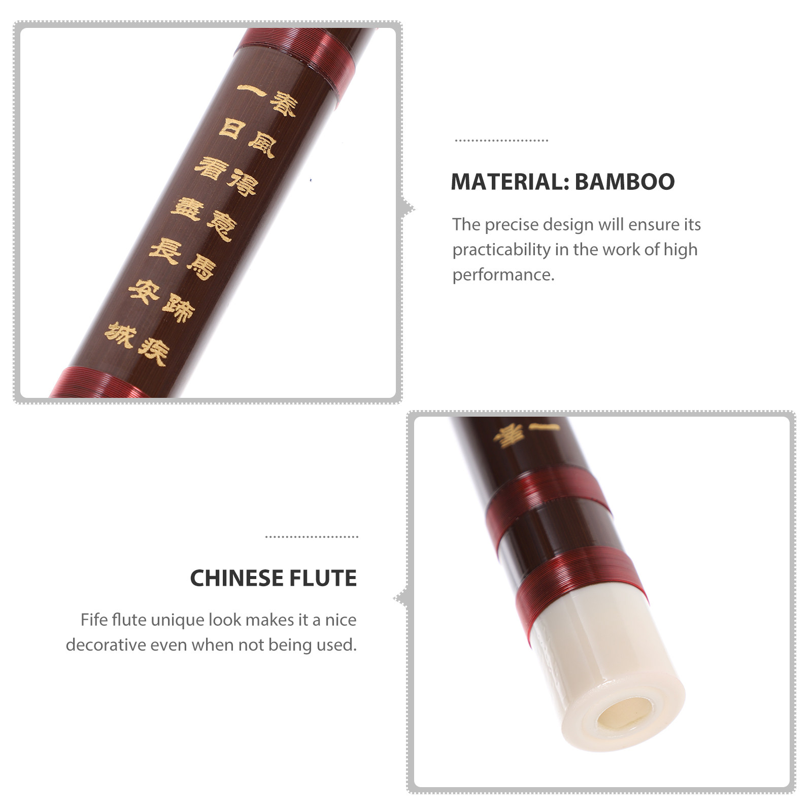Bamboo Flute Hand Carved Yello - Musical Instrument Fife recensione e prezzo