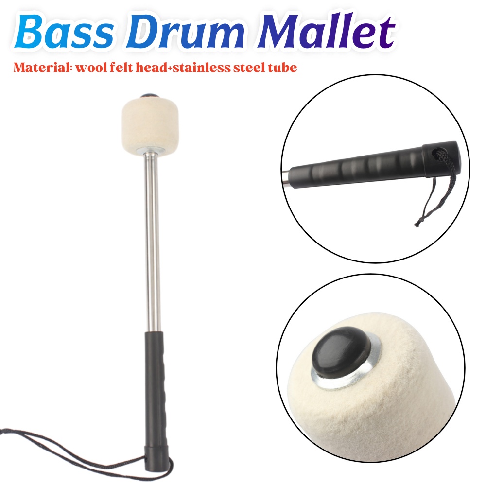 1-2PCS Bass Drum Mallet Profes - Musical Instrument Mallet recensione e prezzo