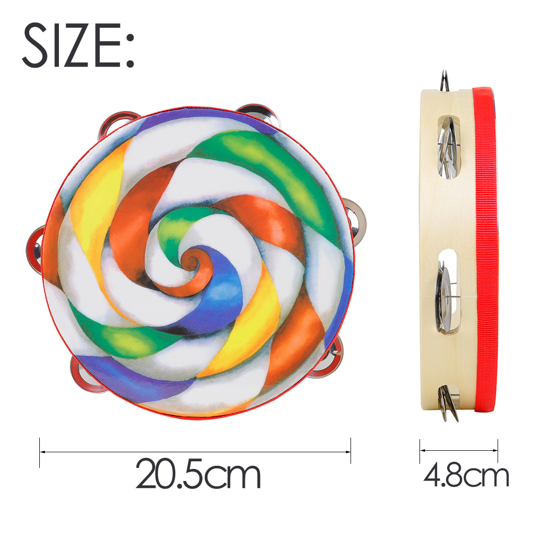 Orff 8-Inch Hand Tambourine Si - Tambourine Hand Drum recensione e prezzo