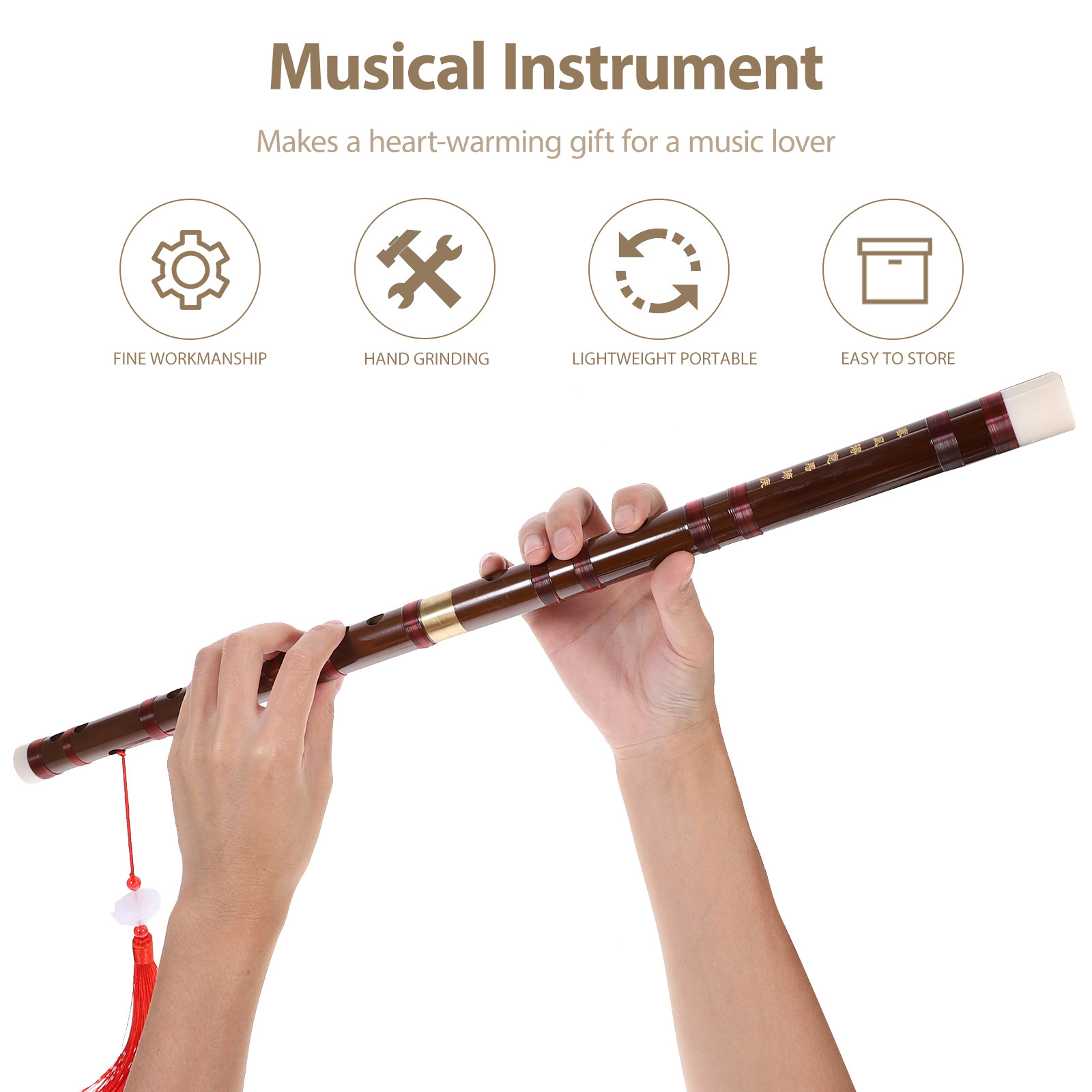 Professional Grade Bamboo Flut - Musical Instrument Fife recensione e prezzo