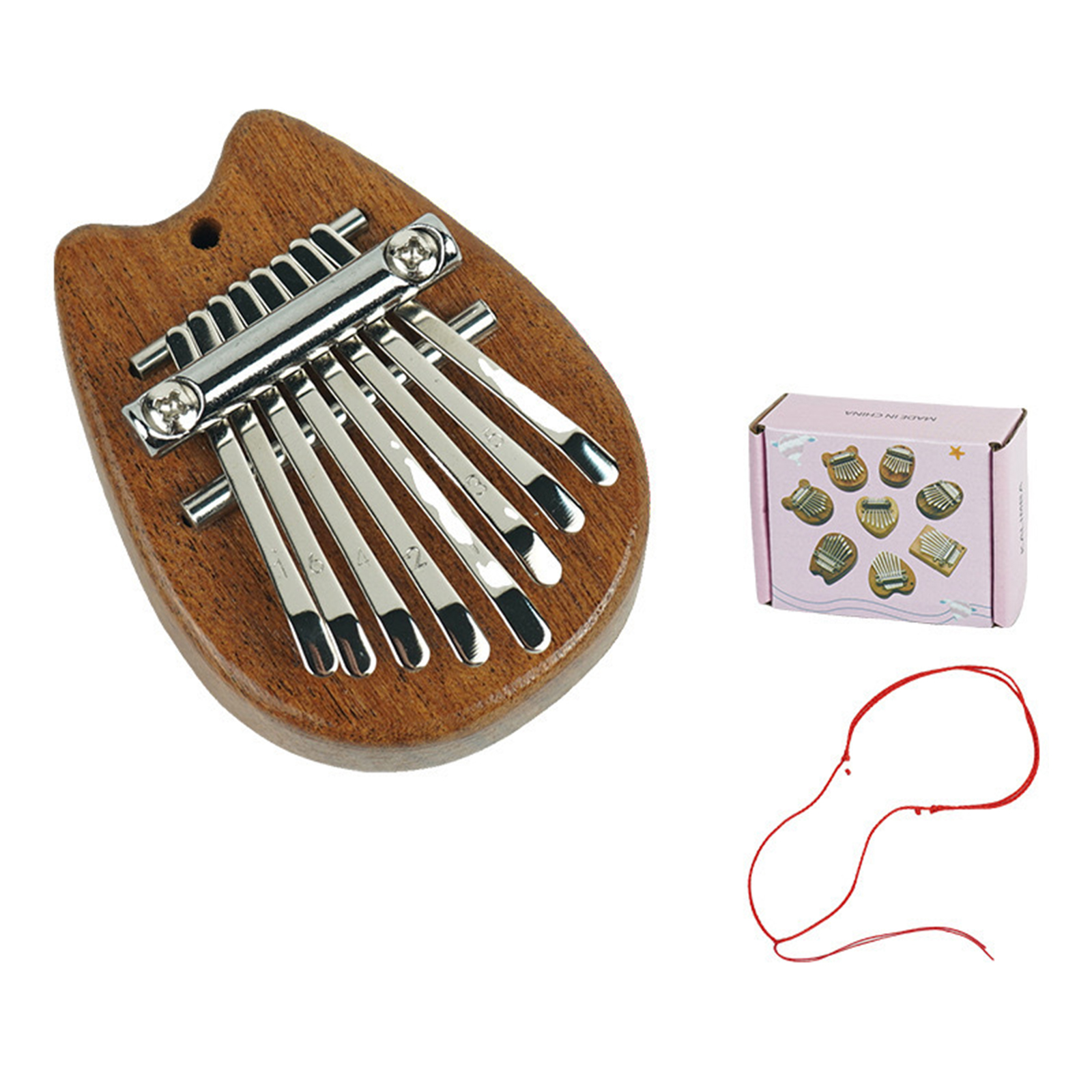 8 Keys Mini Kalimba with Lanya - Musical Instrument Marimba recensione e prezzo