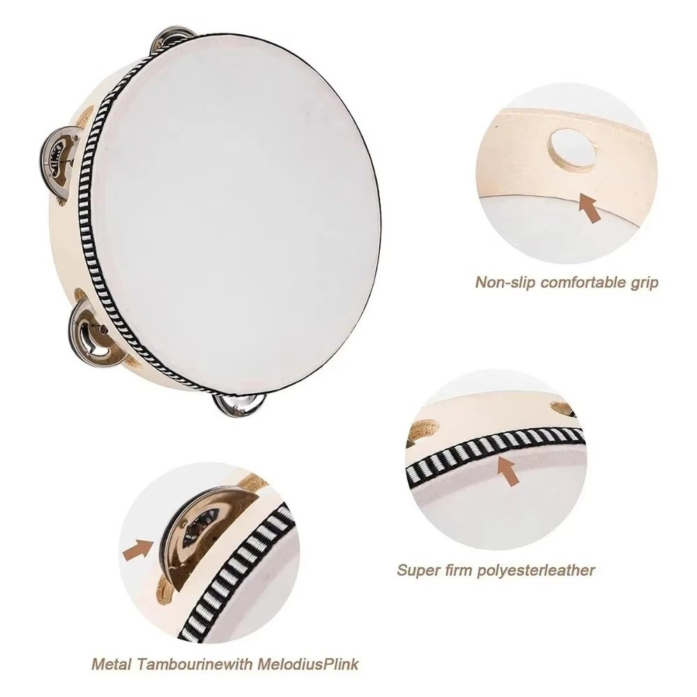4/6/8/10 Inch Hand Held Drum W - Tambourine Hand Drum recensione e prezzo
