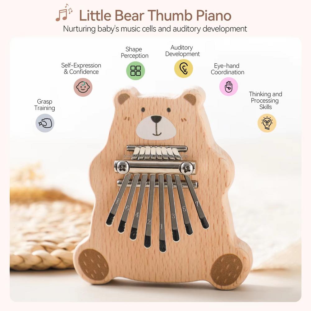 8 Key Mini Wooden Kalimba Exqu - Musical Instrument Marimba recensione e prezzo