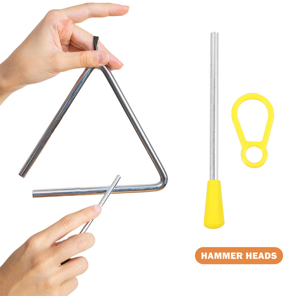 2Pcs Triangle Iron Percussion  - Musical Instrument Mallet recensione e prezzo