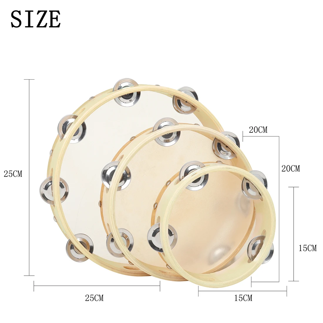 3Pcs/Set 6/8/10 Inches Cowhide - Tambourine Hand Drum recensione e prezzo