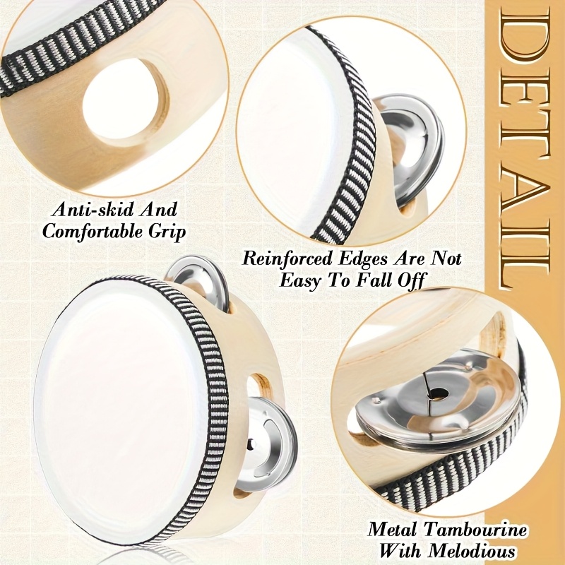 1/3pcs Wooden Tambourine 6/8/1 - Tambourine Hand Drum recensione e prezzo