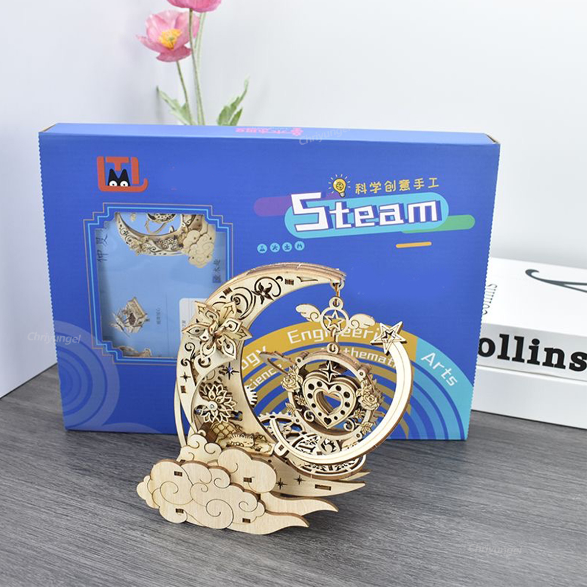 3D Wooden Puzzle Moon Star Mod - Musical Instrument Diy recensione e prezzo