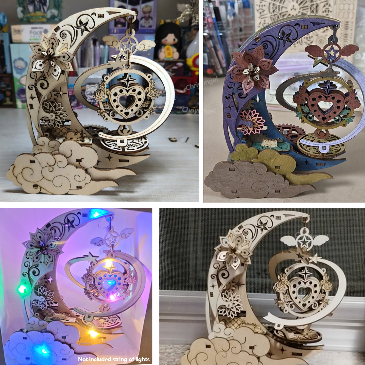 3D Wooden Puzzle Moon Star Mod - Musical Instrument Diy recensione e prezzo