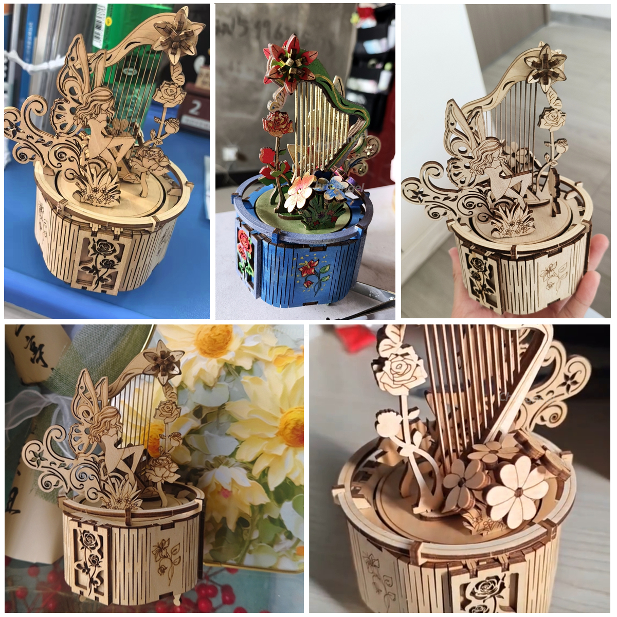 3D Wooden Puzzle Moon Star Mod - Musical Instrument Diy recensione e prezzo