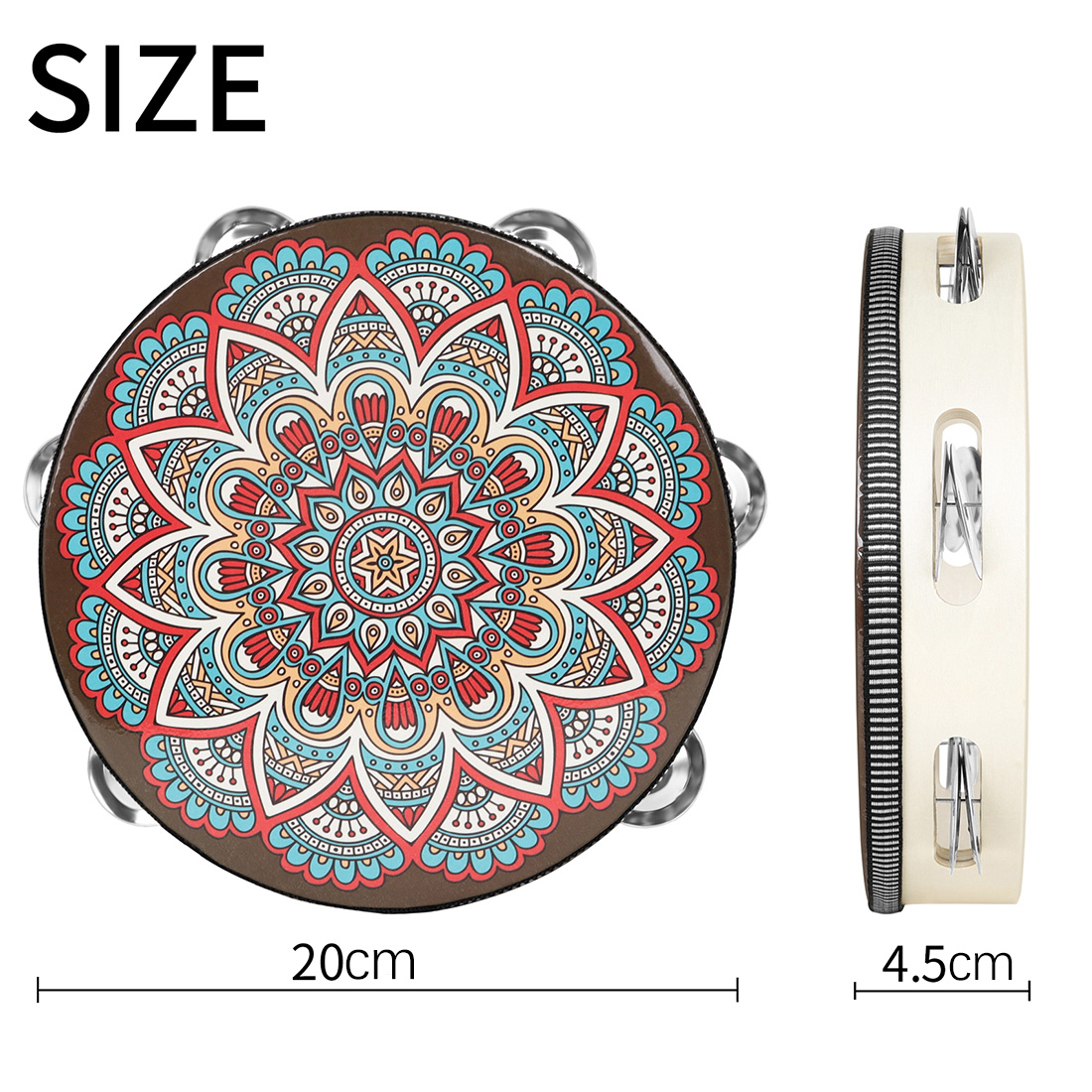 IRIN 8Inch Single Row Ancient  - Tambourine Hand Drum recensione e prezzo