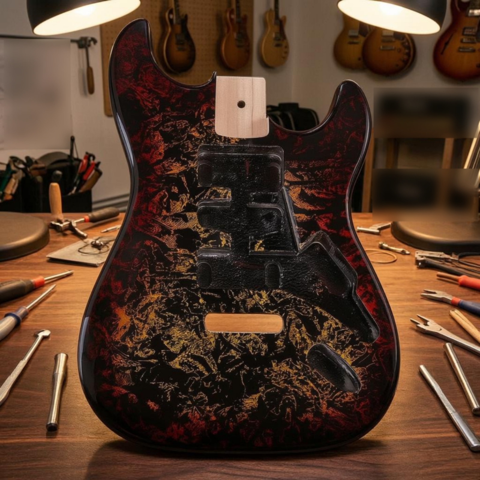 Electric Guitar Body Routed Ca - Musical Instrument Diy recensione e prezzo