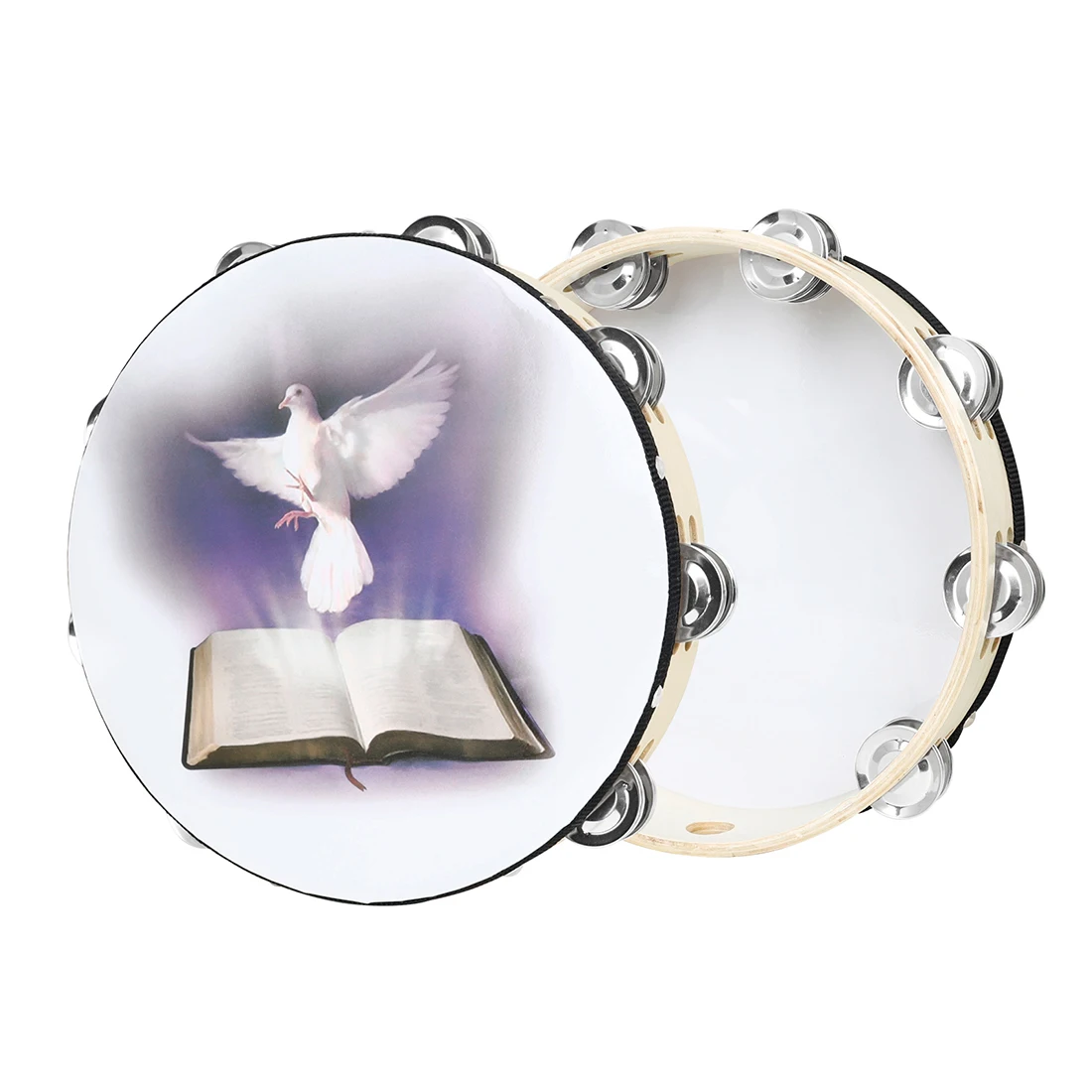 M MBAT 10-Inch Tambourine Wood - Tambourine Hand Drum recensione e prezzo