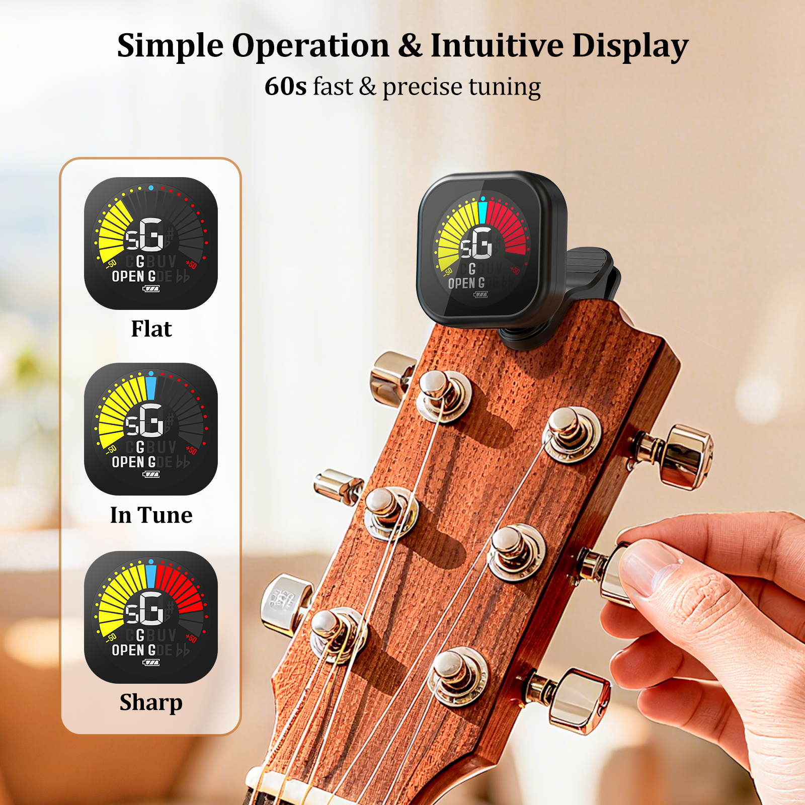 New Bee Guitar Tuner Clip-On C - Musical Instrument Organ recensione e prezzo